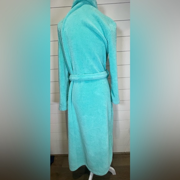 Pottery Barn Teen Sherpa Robe, Teal, One Size, Cozy - Picture 4 of 8